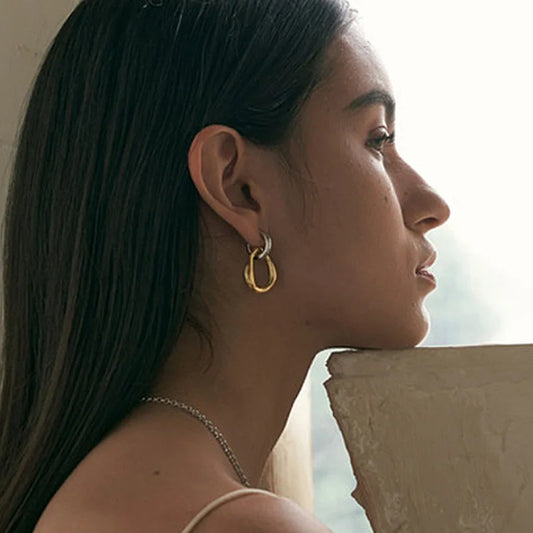 AVA™ | Boucles d’Oreilles Clous Bicolores