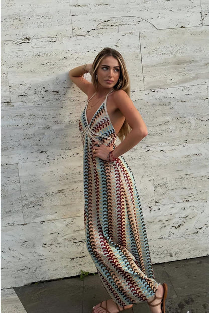 Cancún - Robe longue en crochet