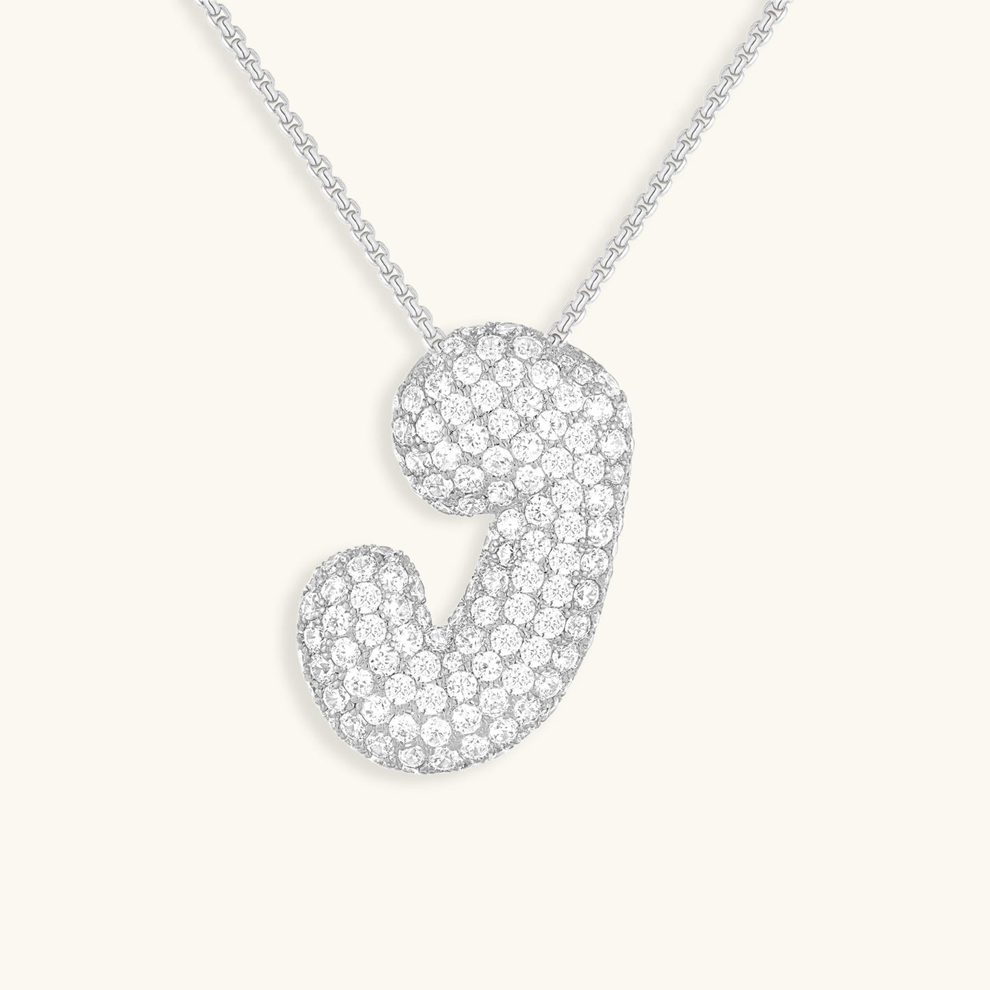 Bubble™ | Collier avec Initiale et Imitation Diamant