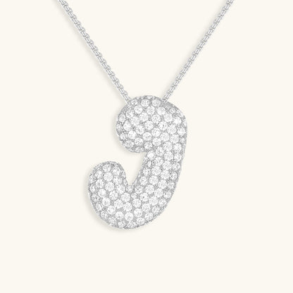 Bubble™ | Collier avec Initiale et Imitation Diamant