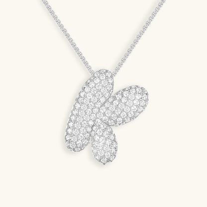 Bubble™ | Collier avec Initiale et Imitation Diamant