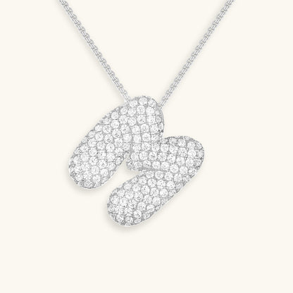 Bubble™ | Collier avec Initiale et Imitation Diamant