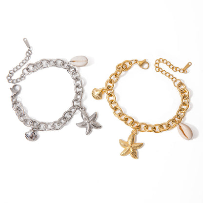 Merel™ | Bracelet à breloques dorées