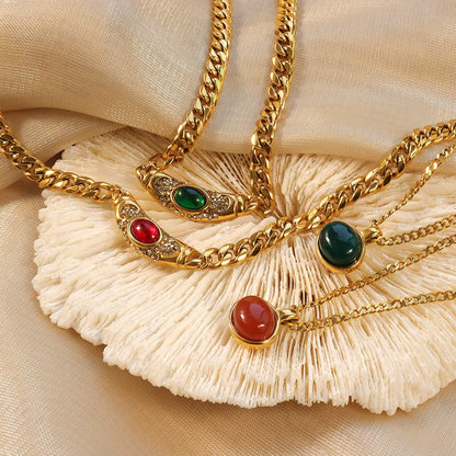 Ornella™ | Collier avec Pierre Vintage
