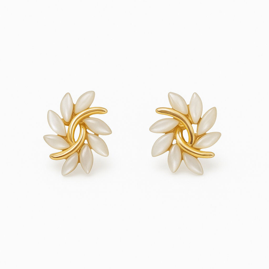 Apolline™ | Boucles opale blanche dorées