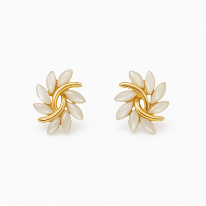 Apolline™ | Boucles opale blanche dorées