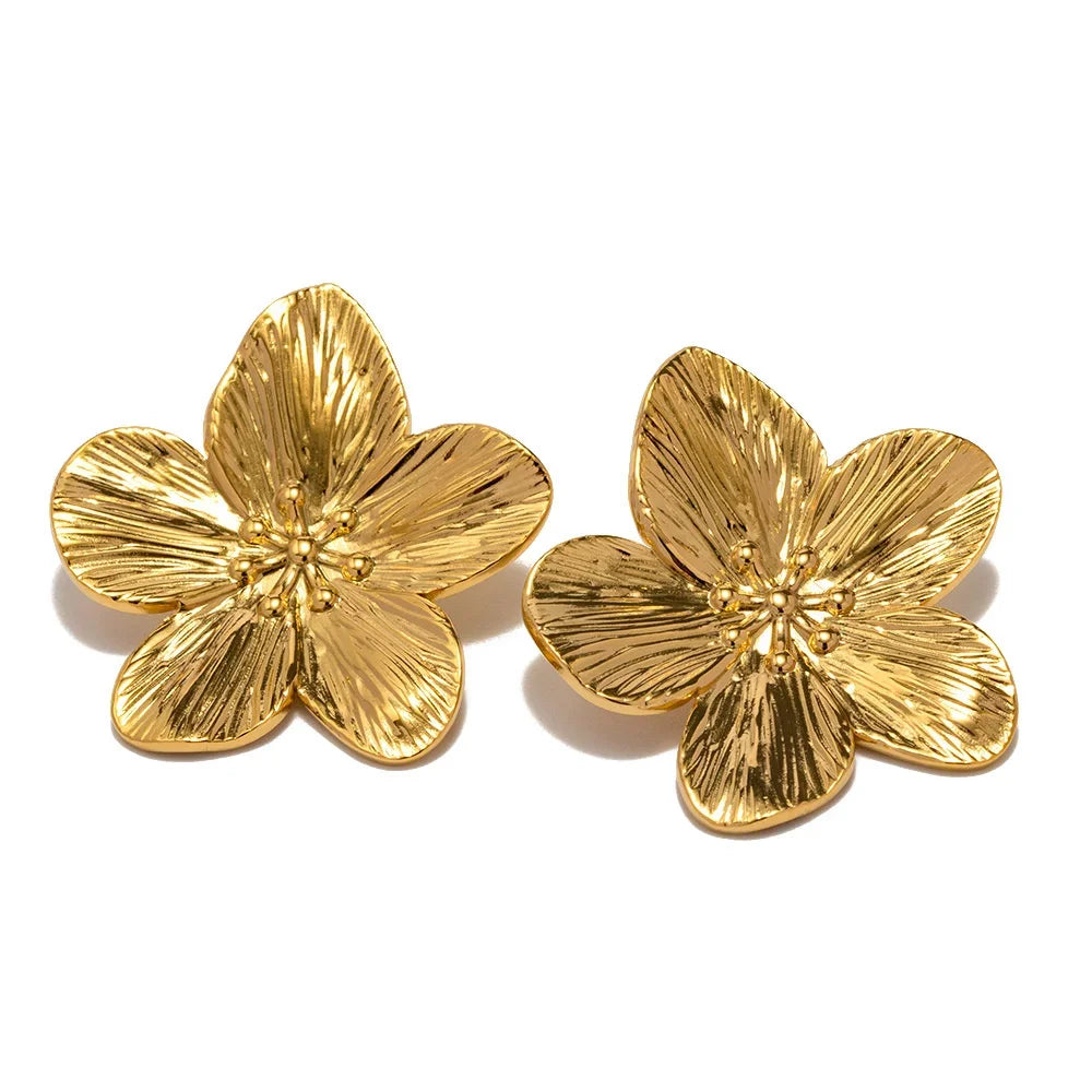 CHLOÉ™ | Boucles d’Oreilles Fleur Dorées