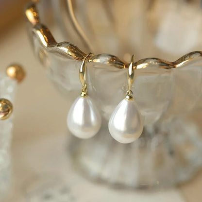 Aquaëlle™ | Boucles d’oreilles vintage avec perle aqua