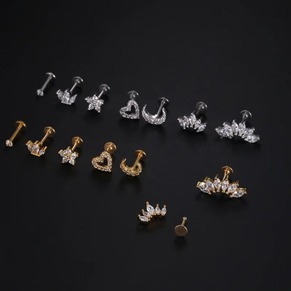 ZIRCON™ | Boucles d’Oreilles Flat Back avec Zircon