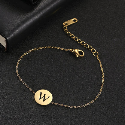 Amara™ | Bracelet initiales en acier inoxydable