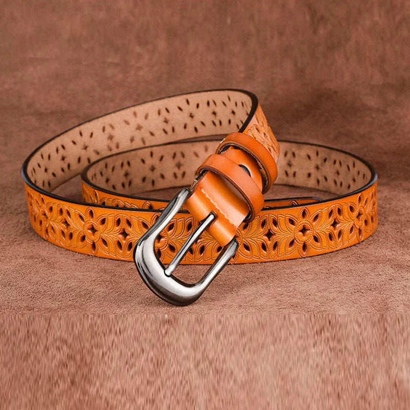 MICHELA™ | CEINTURE EN CUIR FEMME (115 CM)