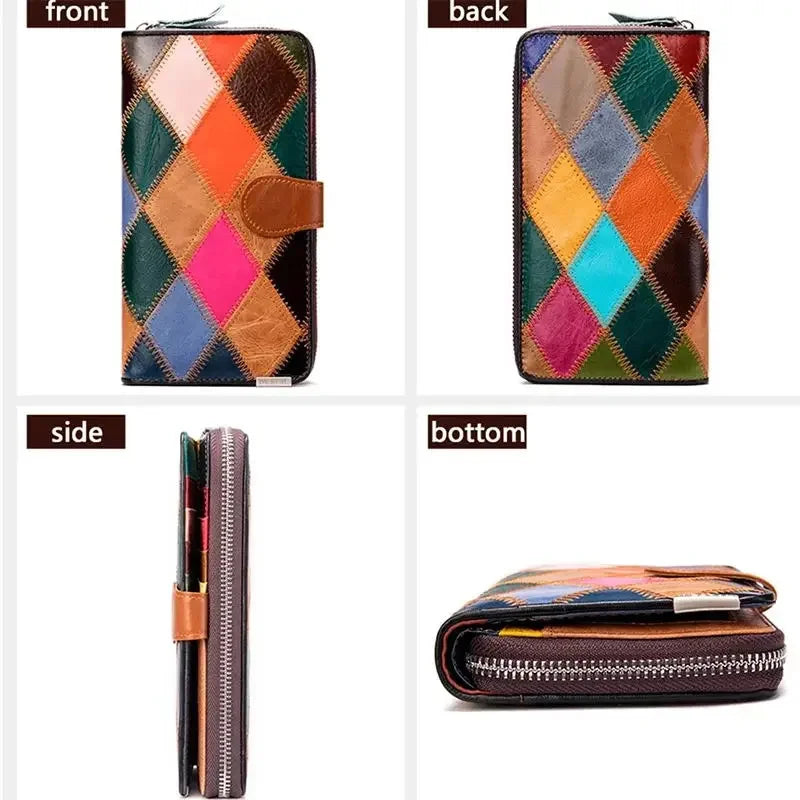 ELISÉE™ | PORTEMONNAIE LONGUE FEMME EN STYLE VINTAGE