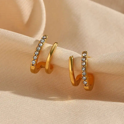 VICTORIA™ | Boucles d’Oreilles Double Rangée