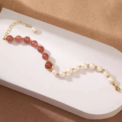 Sakura™ | Bracelet perlé en cristal & nacre