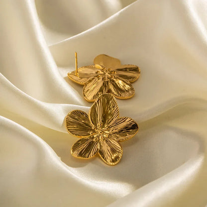 CHLOÉ™ | Boucles d’Oreilles Fleur Dorées