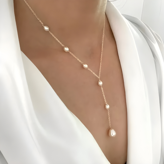 Samuela - Collier avec pendentif vintage perles