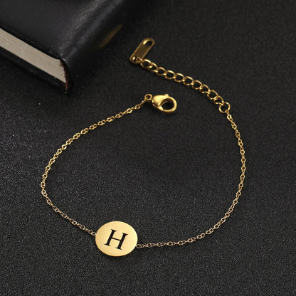 Amara™ | Bracelet initiales en acier inoxydable