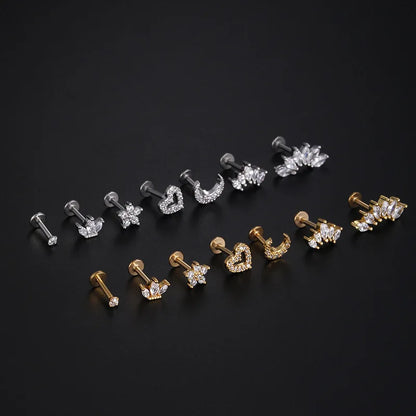 ZIRCON™ | Boucles d’Oreilles Flat Back avec Zircon