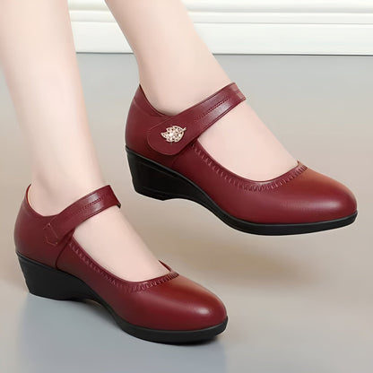 Élina-Rose™ | Chaussures Souples en Cuir PU