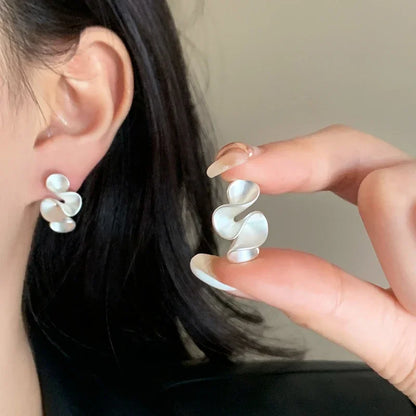 Boucles d'oreilles en argent et en or 18 carats