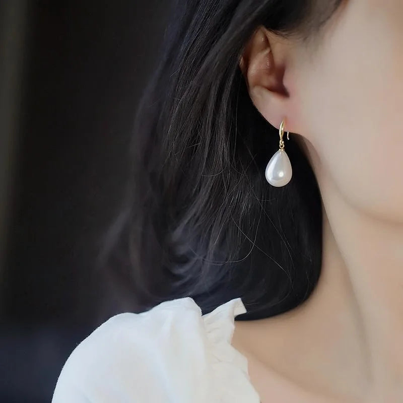 Aquaëlle™ | Boucles d’oreilles vintage avec perle aqua