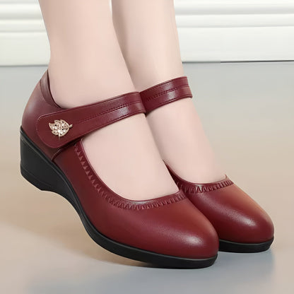 Élina-Rose™ | Chaussures Souples en Cuir PU
