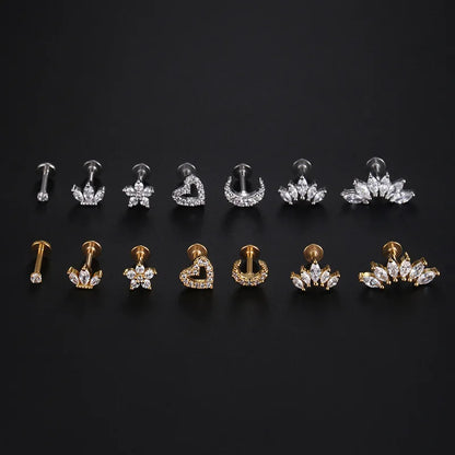 ZIRCON™ | Boucles d’Oreilles Flat Back avec Zircon