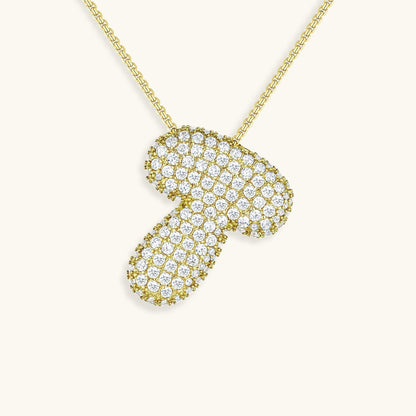Bubble™ | Collier avec Initiale et Imitation Diamant
