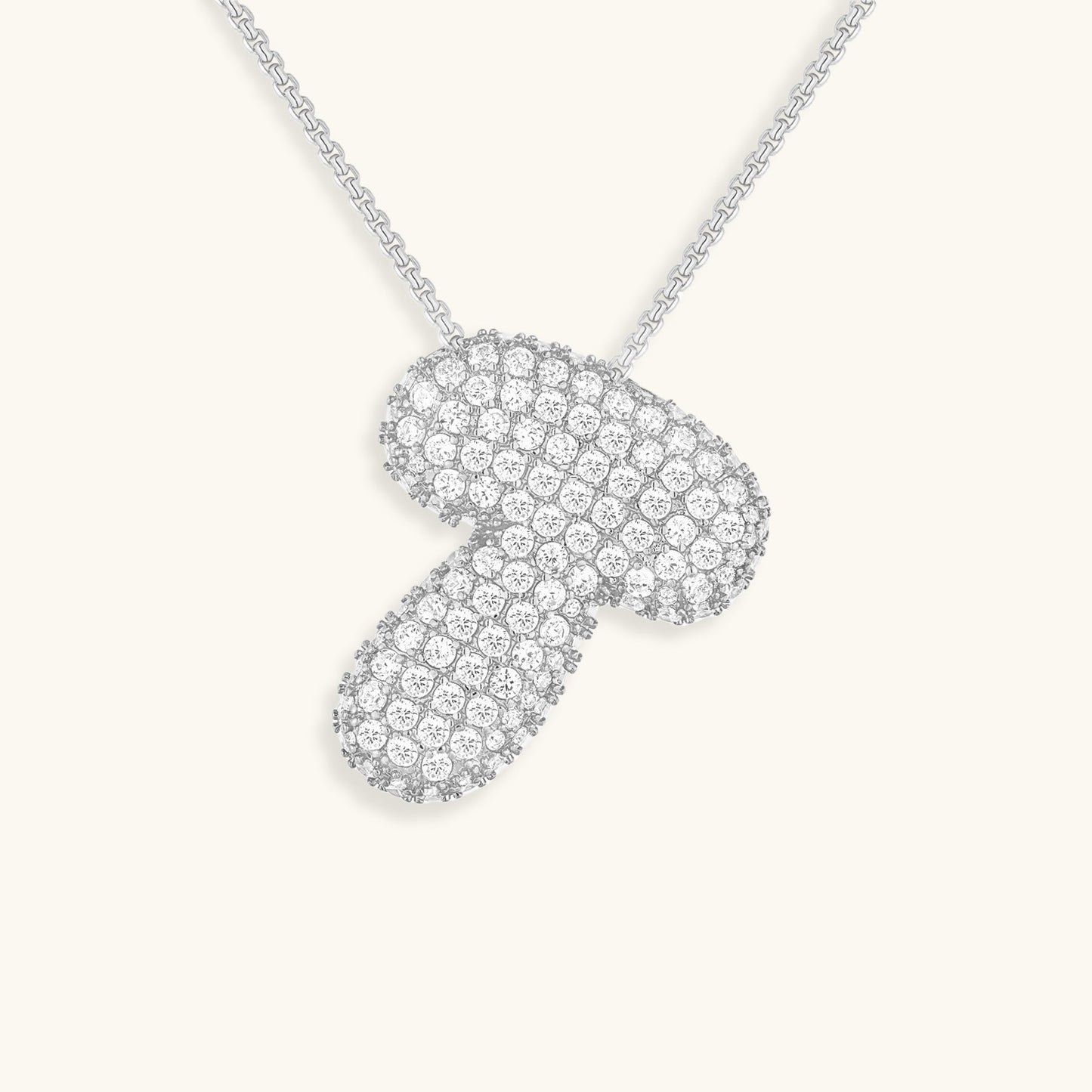 Bubble™ | Collier avec Initiale et Imitation Diamant