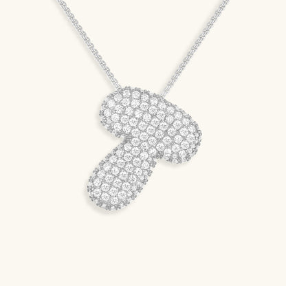 Bubble™ | Collier avec Initiale et Imitation Diamant
