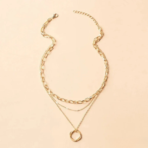 Nina - Collier à chaîne et pendentif en or vintage