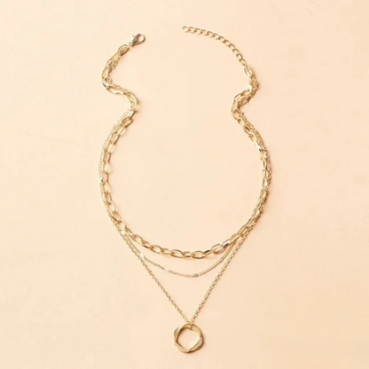 Nina - Collier à chaîne et pendentif en or vintage