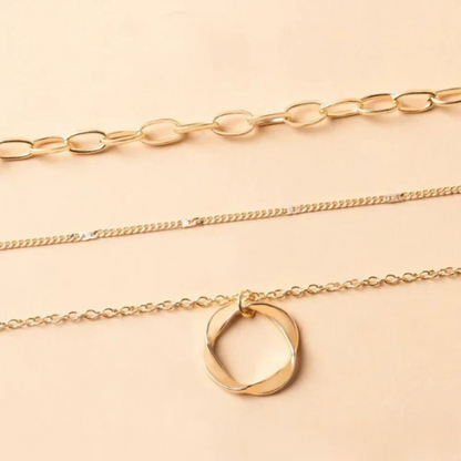 Nina - Collier à chaîne et pendentif en or vintage
