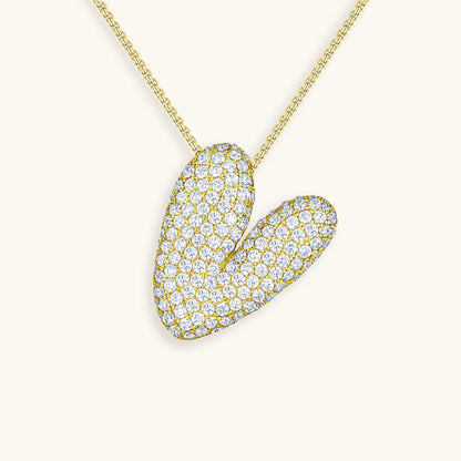 Bubble™ | Collier avec Initiale et Imitation Diamant