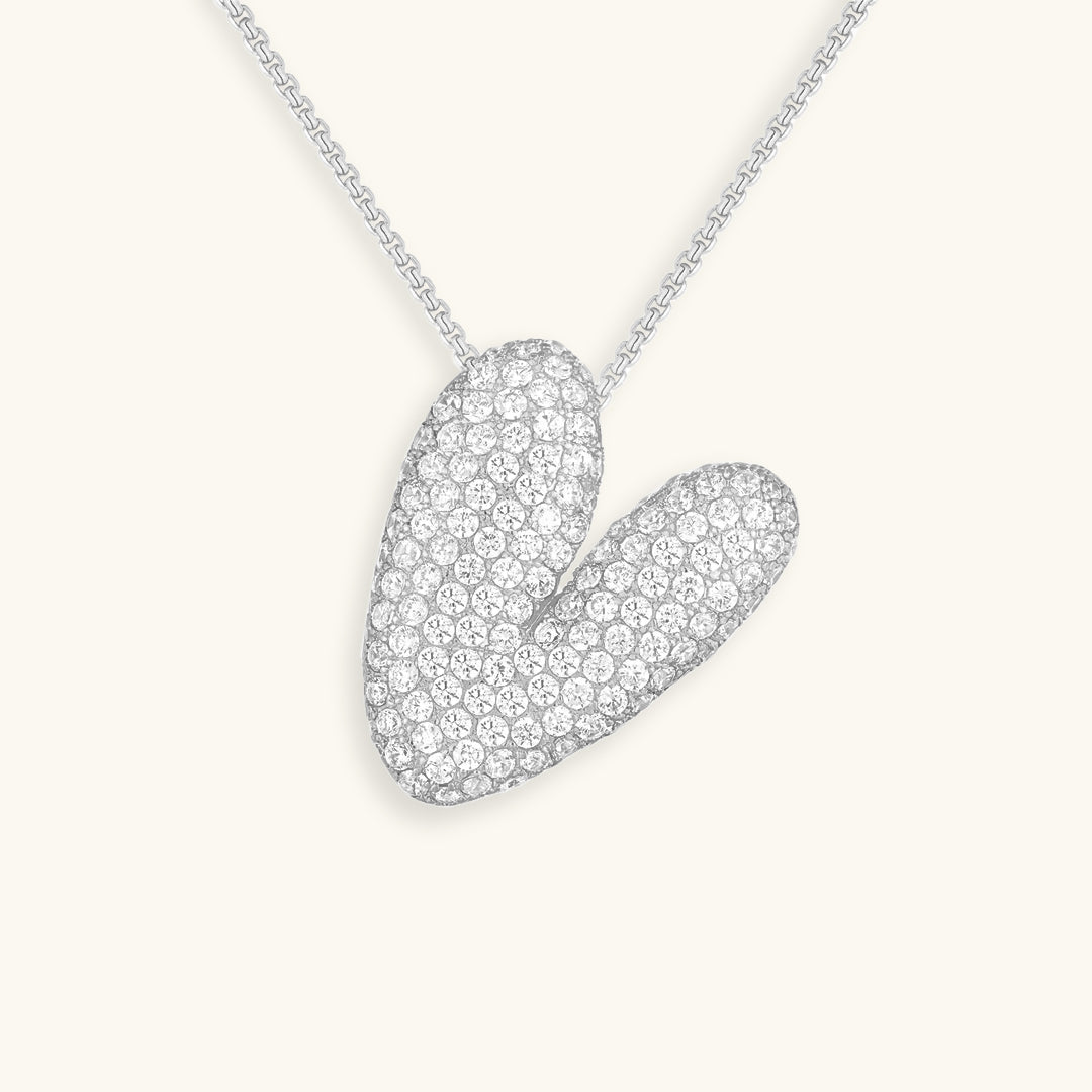 Bubble™ | Collier avec Initiale et Imitation Diamant