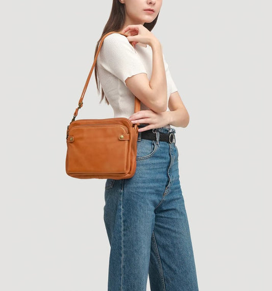 KIM™ - SAC À BANDOULIÈRE EN CUIR PRATIQUE ET ÉLÉGANT
