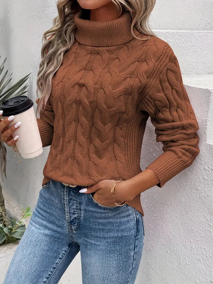CRISTINA™ | PULLOVER À COL ROLLO ARTISANAL