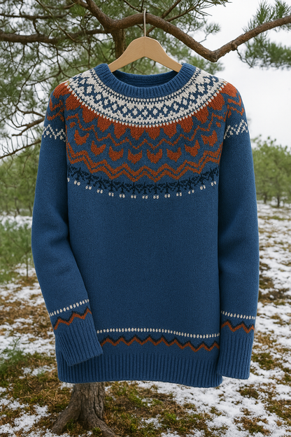 Evelien | Pull en jacquard vintage