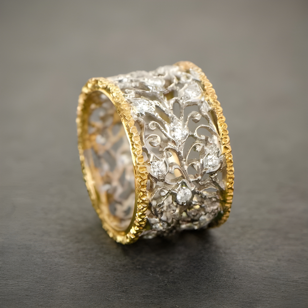 Ella - Bague en Zirconium Vintage Ivy