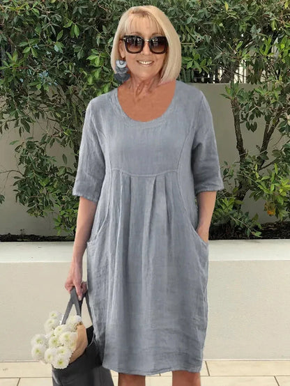 Perrine | Robe Tunique Midi avec Poches