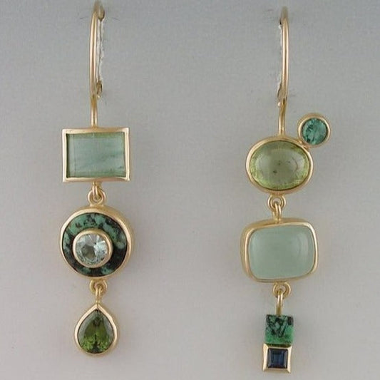 Créoles Vintage Vert Émeraude