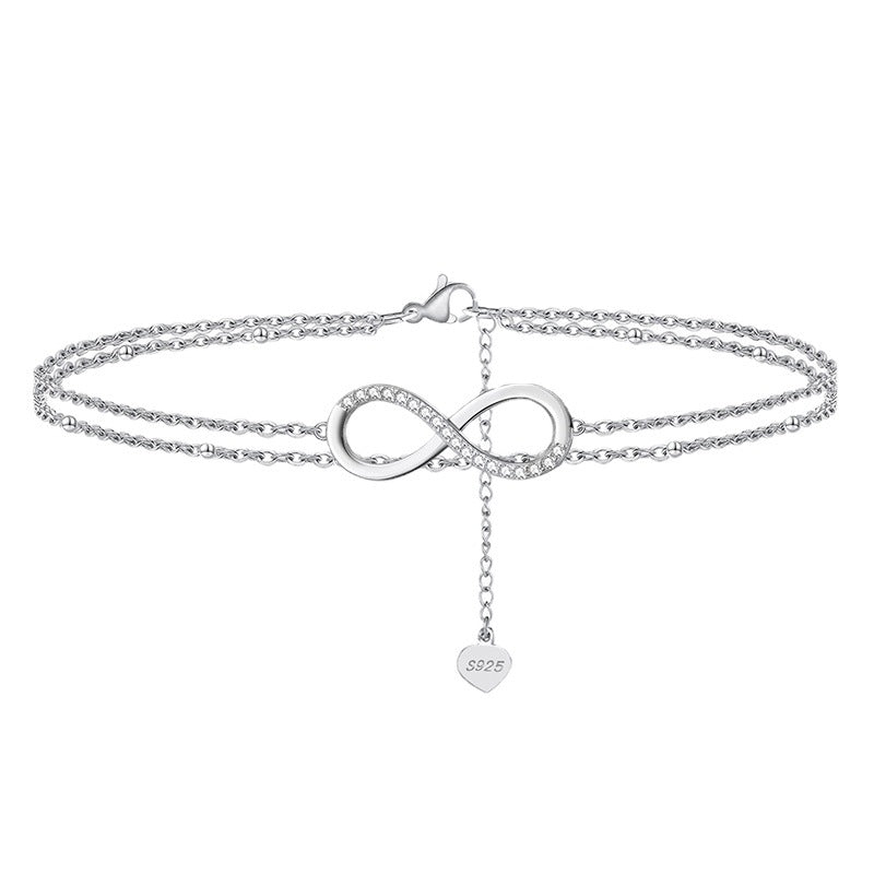 Émilie™ | Bracelet de Cheville Infini & Zircon