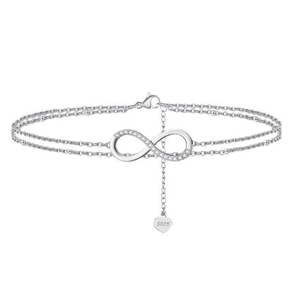 Émilie™ | Bracelet de Cheville Infini & Zircon