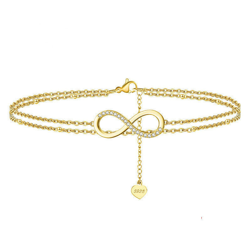 Émilie™ | Bracelet de Cheville Infini & Zircon