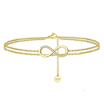 Émilie™ | Bracelet de Cheville Infini & Zircon
