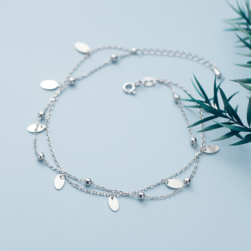 Océane™ | Bracelet de Cheville Stylé Argenté