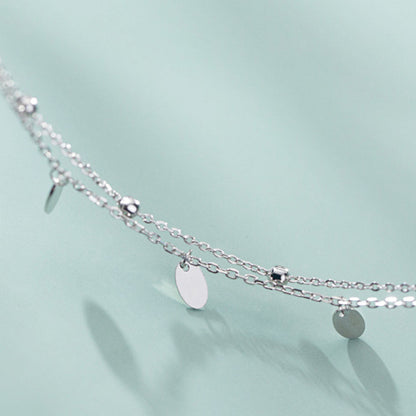 Océane™ | Bracelet de Cheville Stylé Argenté