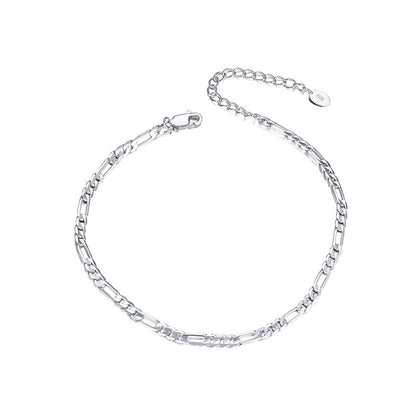 Élise™ | Bracelet de Cheville Chaîne Figaro