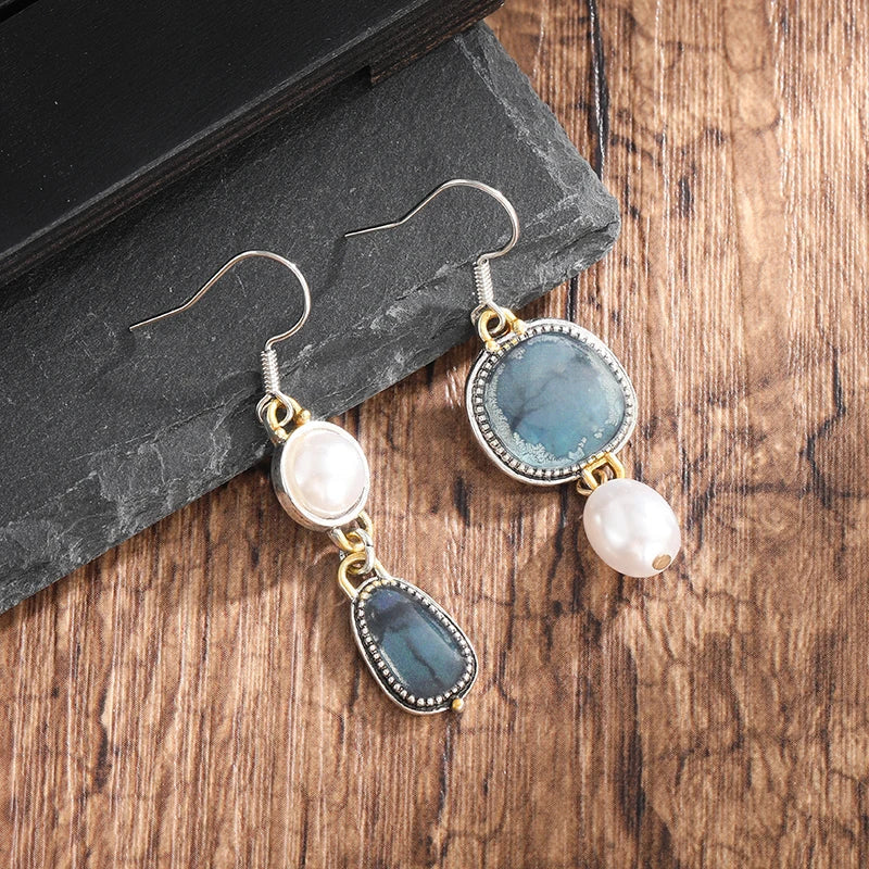 Yana™ | Boucles pierre bleue naturelle