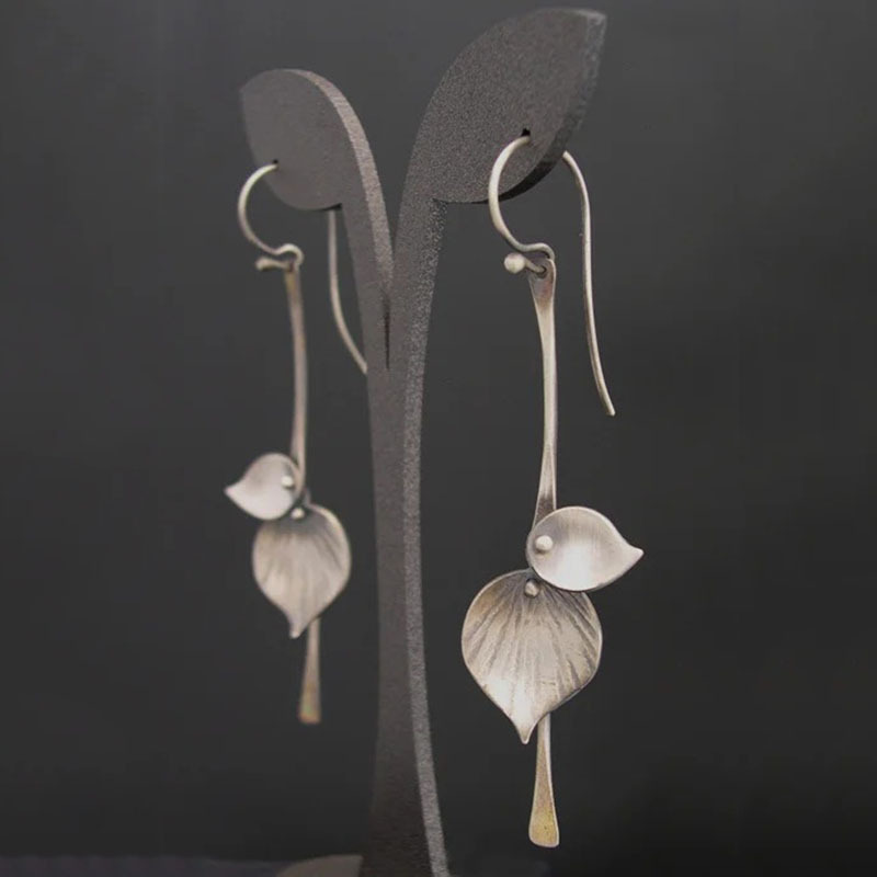 Boucles d'oreilles vintage en argent massif
